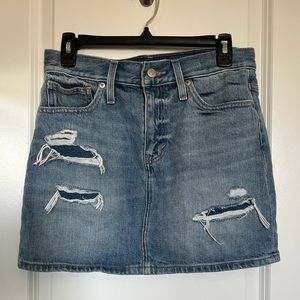 Madewell size 26 rigid denim mini skirt EUC